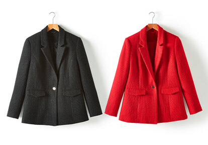 Red and black blazer
